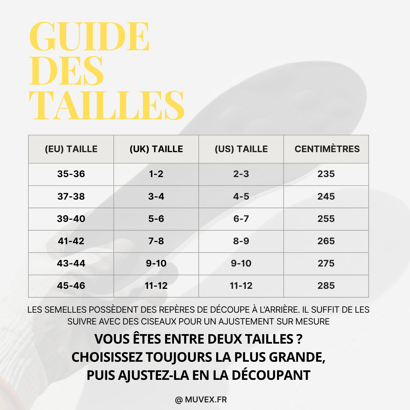 Semelle massante muvex